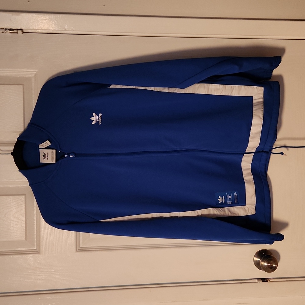 Adidas Men’s Originals Superstar Warm-Up Track Jacket - Blue/White - Siz…